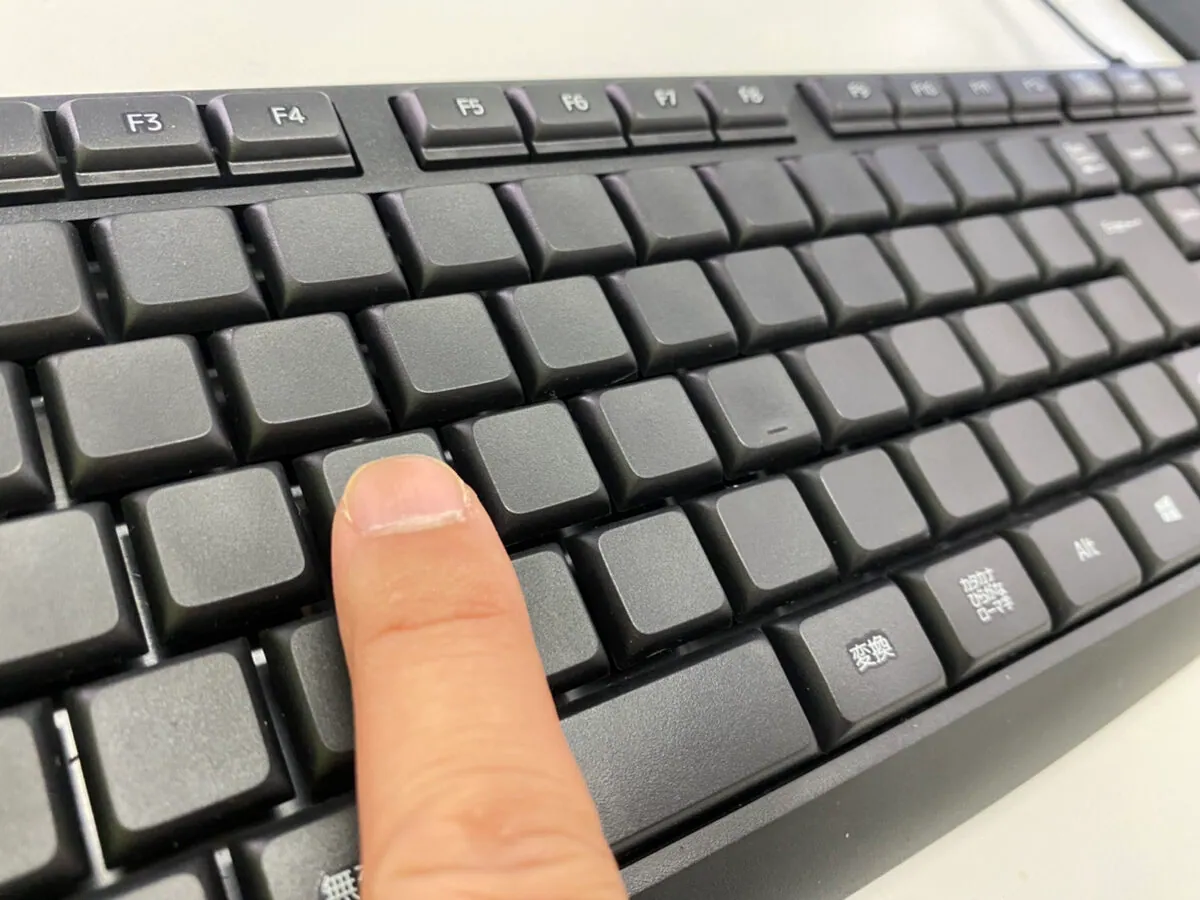 文字が印字されていない無刻印キーボード